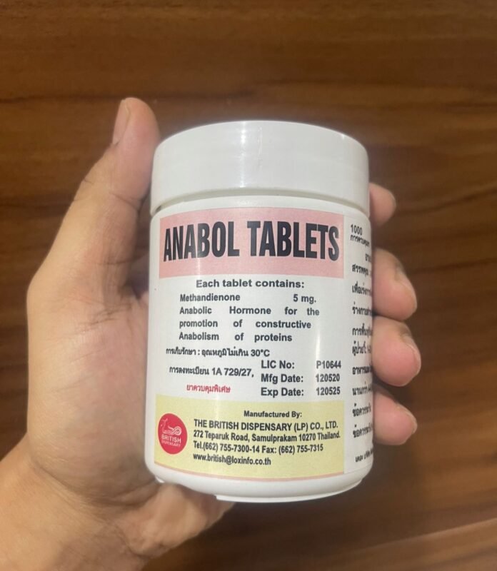 Anabol 5mg bottle with Los Angeles skyline in the background, representing where to buy Anabol 5mg online near Los Angeles.